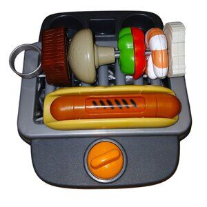Fisher Price Servin' Surprises Barbecue Set Grill Kabob Magic Hotdog With Bun